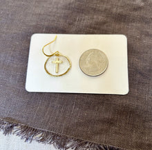 Load image into Gallery viewer, Gold Cross Resin Earrings