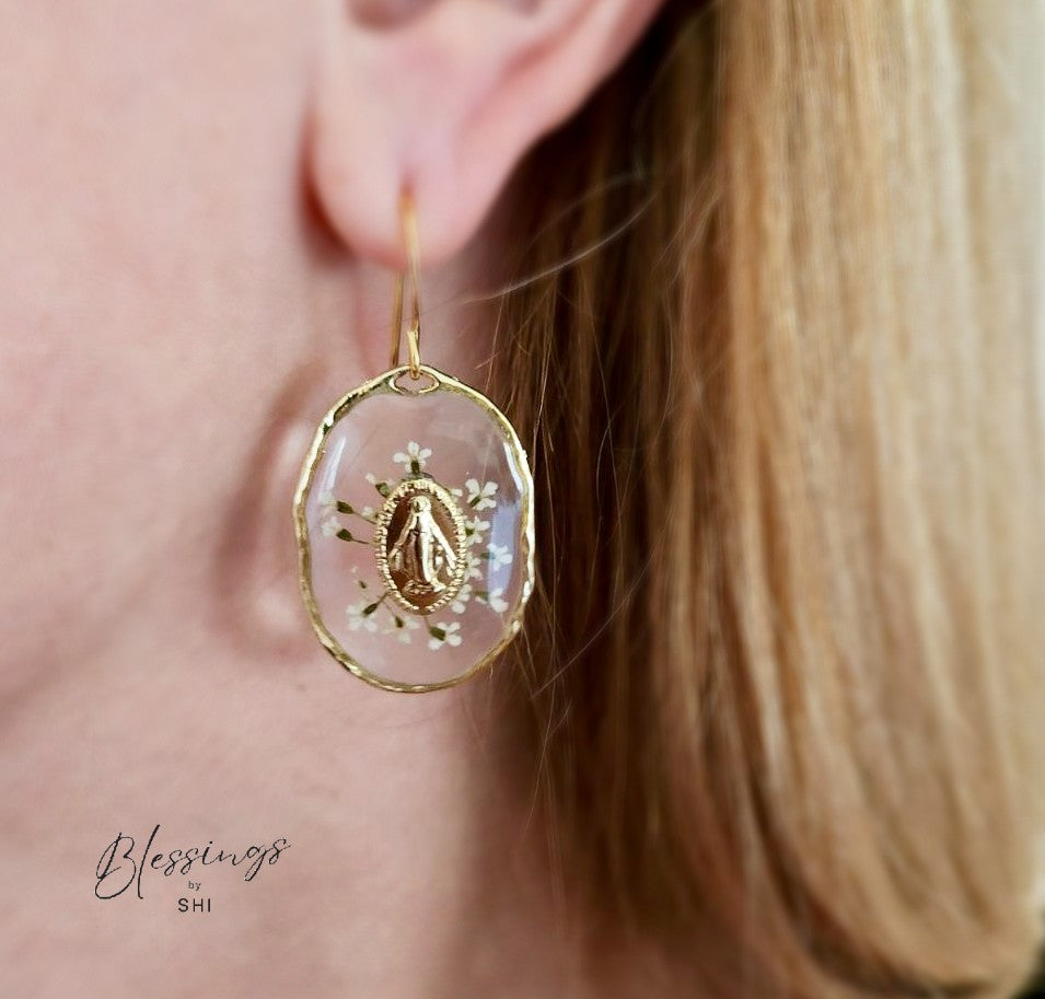 Miraculous Virgin Mary Earrings