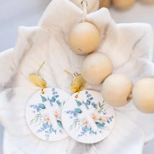 Load image into Gallery viewer, Greenery Cross Earring
