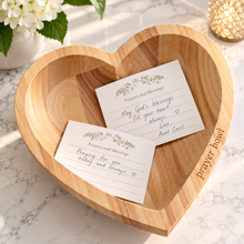 Load image into Gallery viewer, Wooden Prayer Bowl and Prayer Card Set
