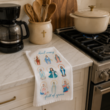Load image into Gallery viewer, Many Marys Tea towel
