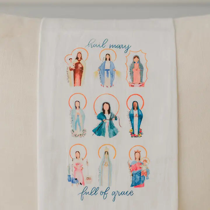 Many Marys Tea towel