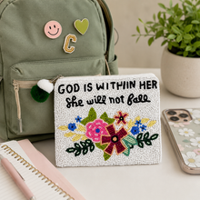 Load image into Gallery viewer, Sentiment Pouch - God Is Within Her She Will Not Fail
