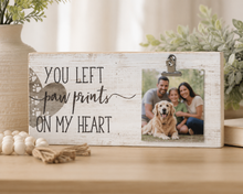 Load image into Gallery viewer, Your Left Paw Prints on My Heart Frame
